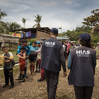 HIAS workers walking towards people to help. Links to Gifts from Retirement Plans HIAS workers walking towards people to help. Links to Gifts from Retirement Plans